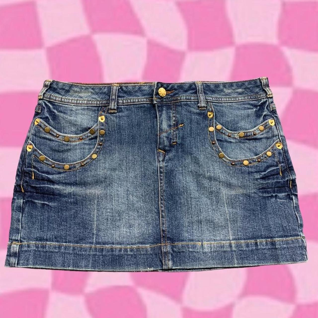 ⭐️Y2K Gyaru Style Studded Mini Skirt⭐️ *Size 11... - Depop