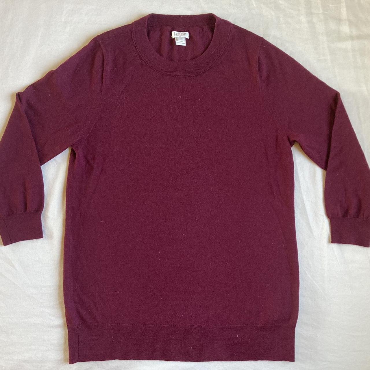 J crew 2024 burgundy sweater