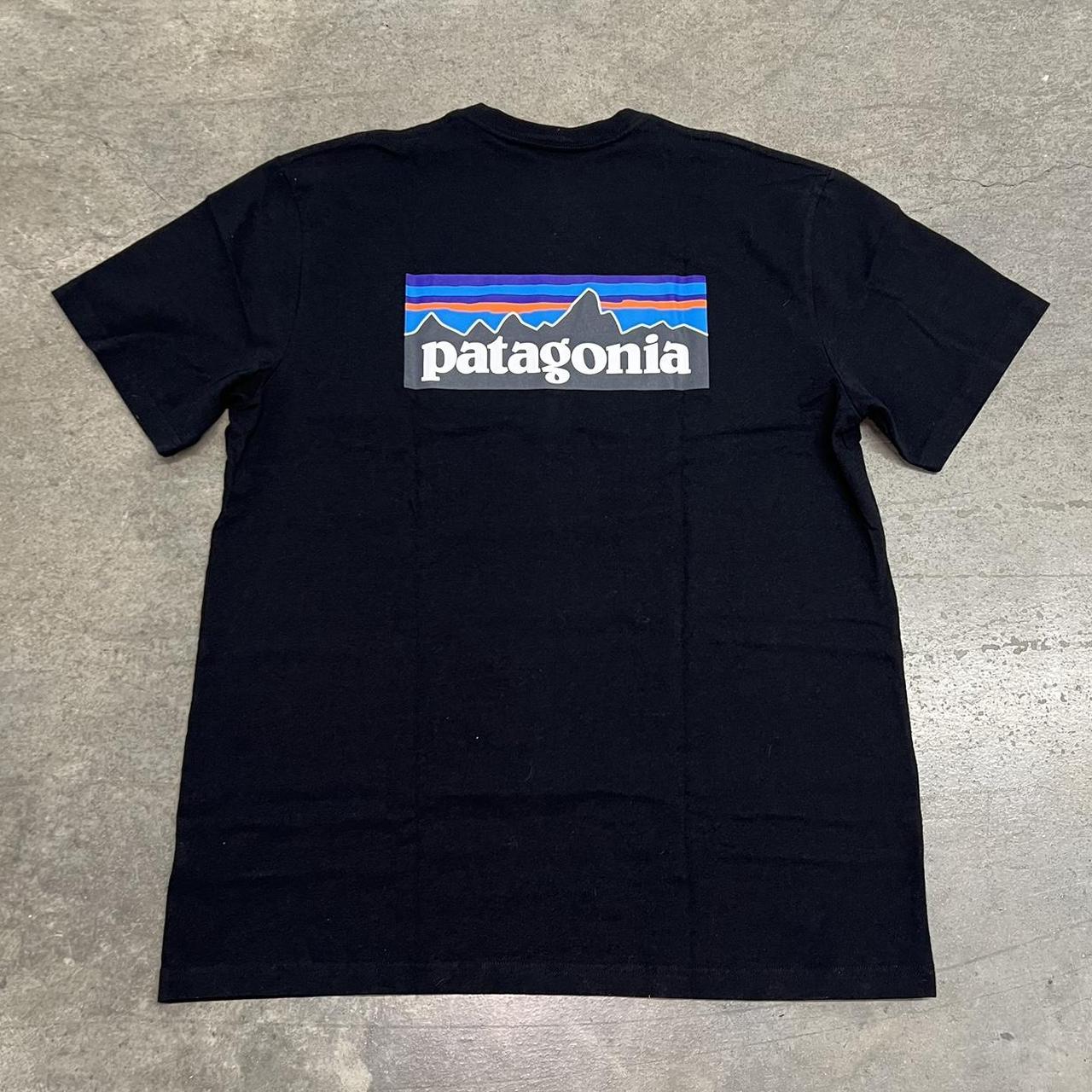 Patagonia Shirt Mens XL Extra Large Black Blue Fitz... - Depop