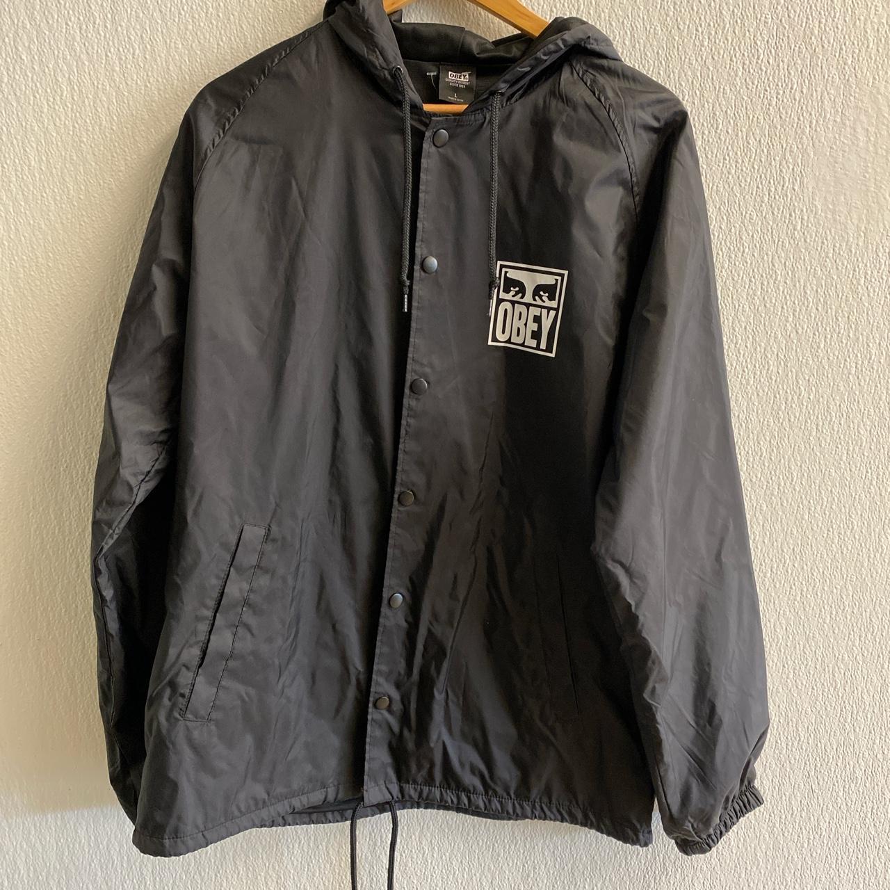 Obey Men's Black Jacket | Depop