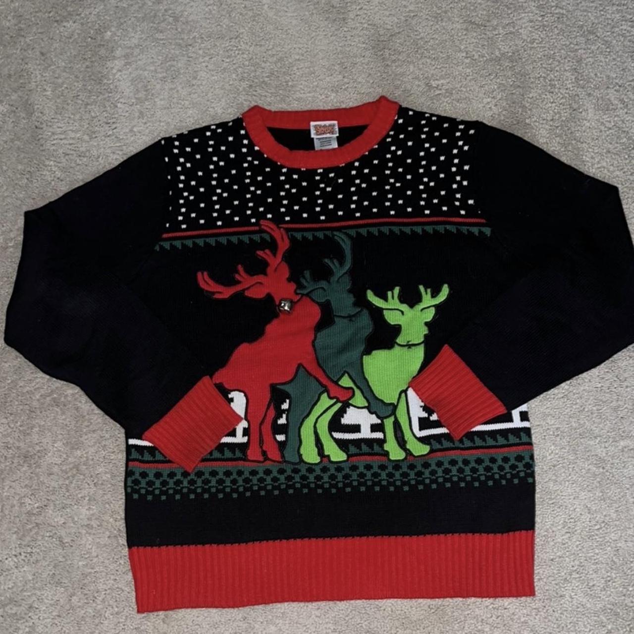 Spencer’s Holiday Reindeer Sweater In good... - Depop