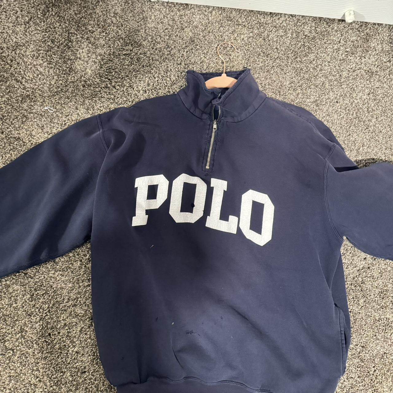 polo half zip up - Depop