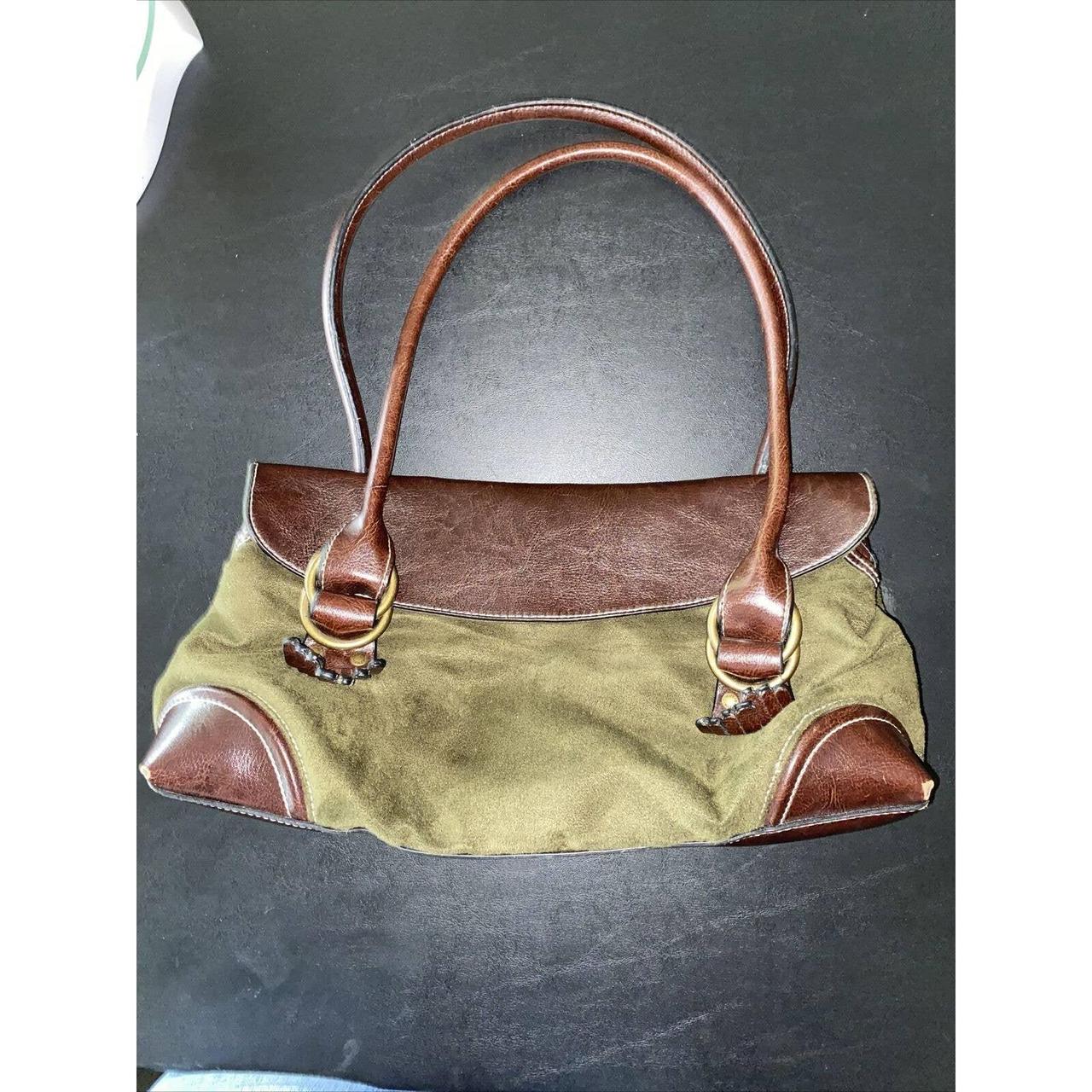 Vintage Tommy Hilfiger Purse Dark Green And Brown... Depop