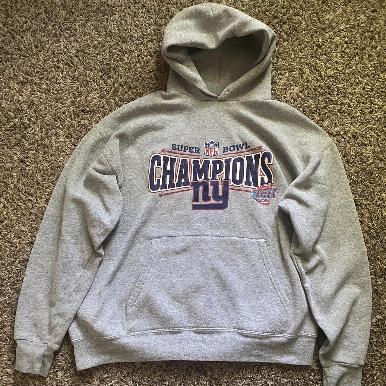 Vintage NY Giants Championship Hoodie Size Large... - Depop