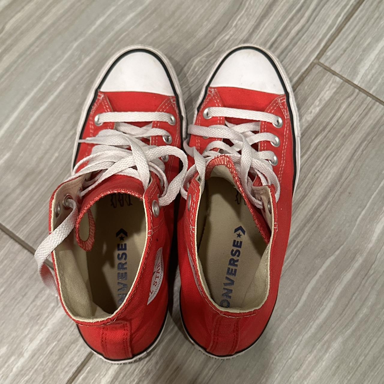 red chuck taylor all stars that still look great.... - Depop