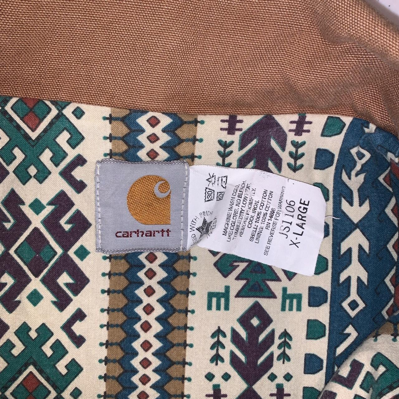 Rare vintage 90s Carhartt light brown Navajo Aztec | Depop