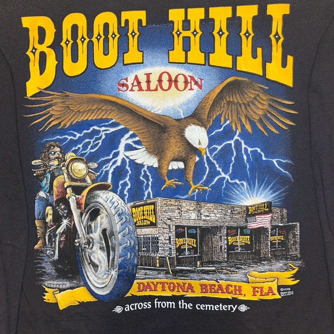 Vintage 1995 Boot Hill Saloon biker American thunder...