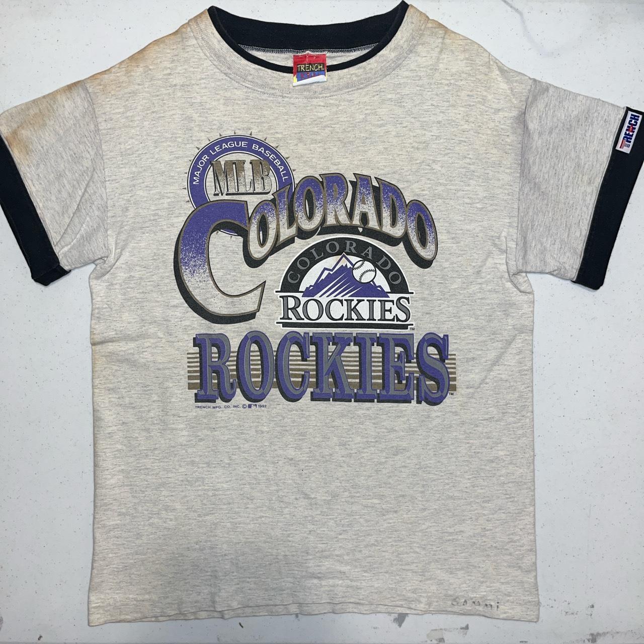 Vintage 90s MLB Trench Colorado Rockies baseball
