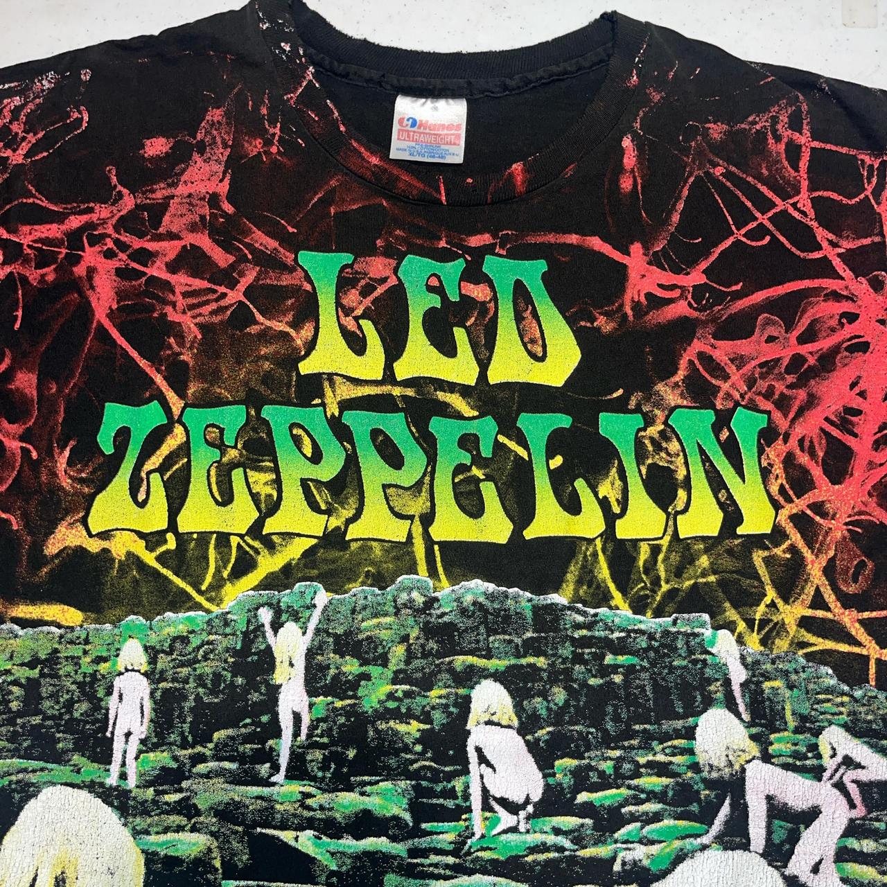 Rare vintage 1992 Led Zeppelin House of the Holy aop | Depop
