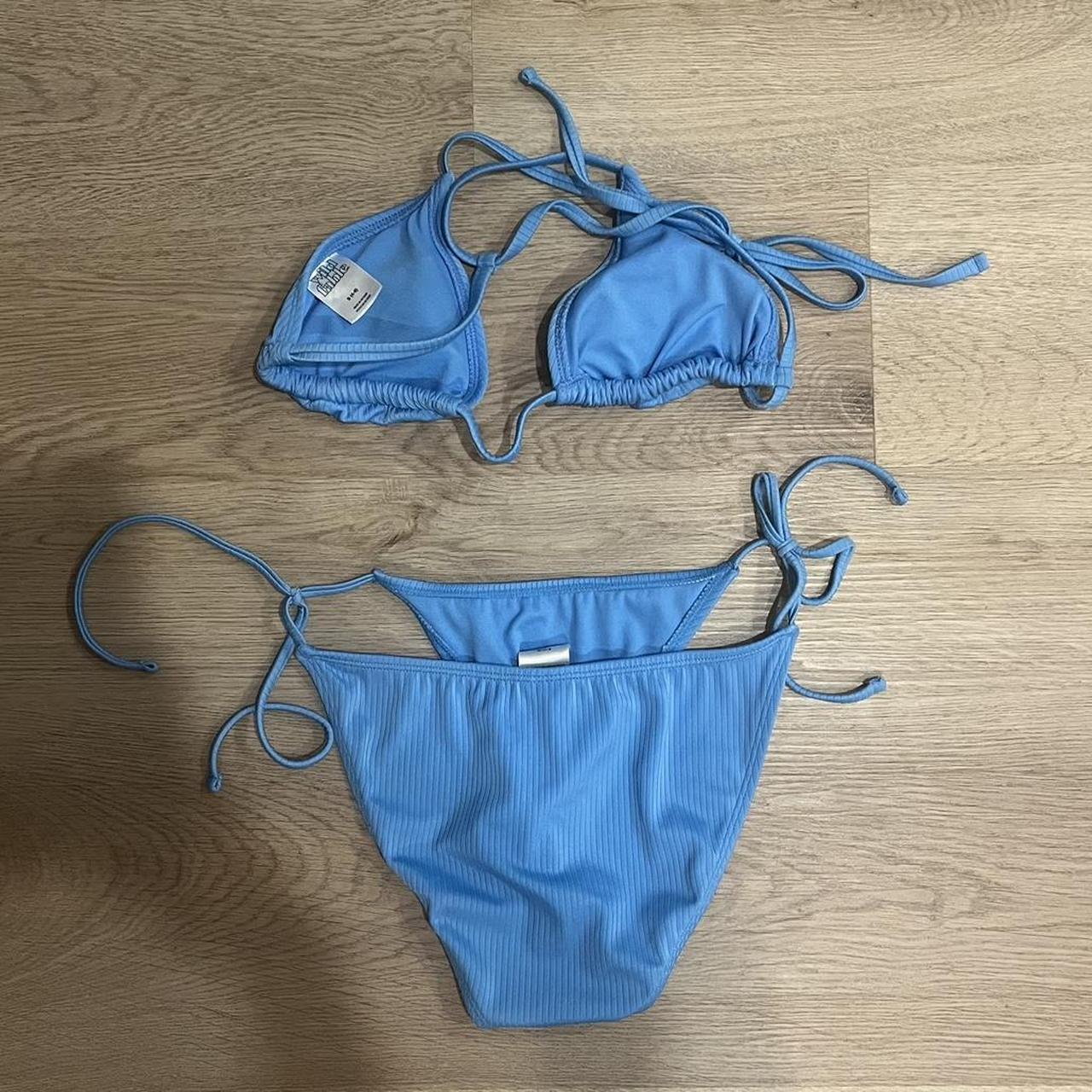 Light blue string bikini. Pad inserts included. - Depop