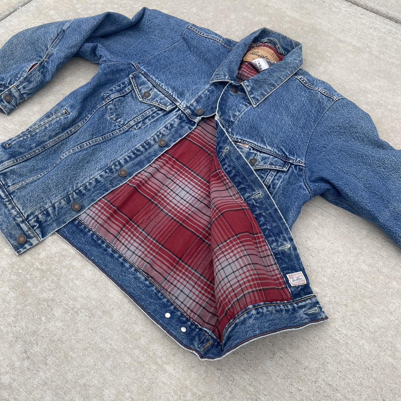 Vintage Levi’s Red Jean Jacket Size Xl. Top To... Depop