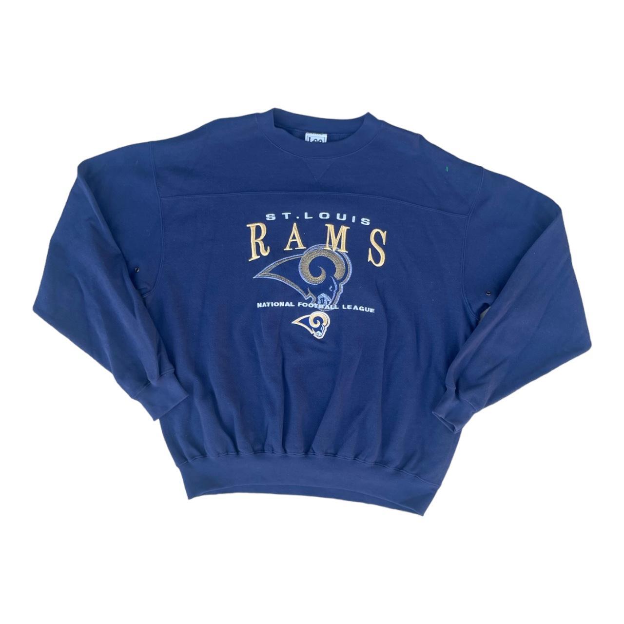 SAINT LOUIS RAMS Blue Sweatshirt Men Size L N.F.L. 