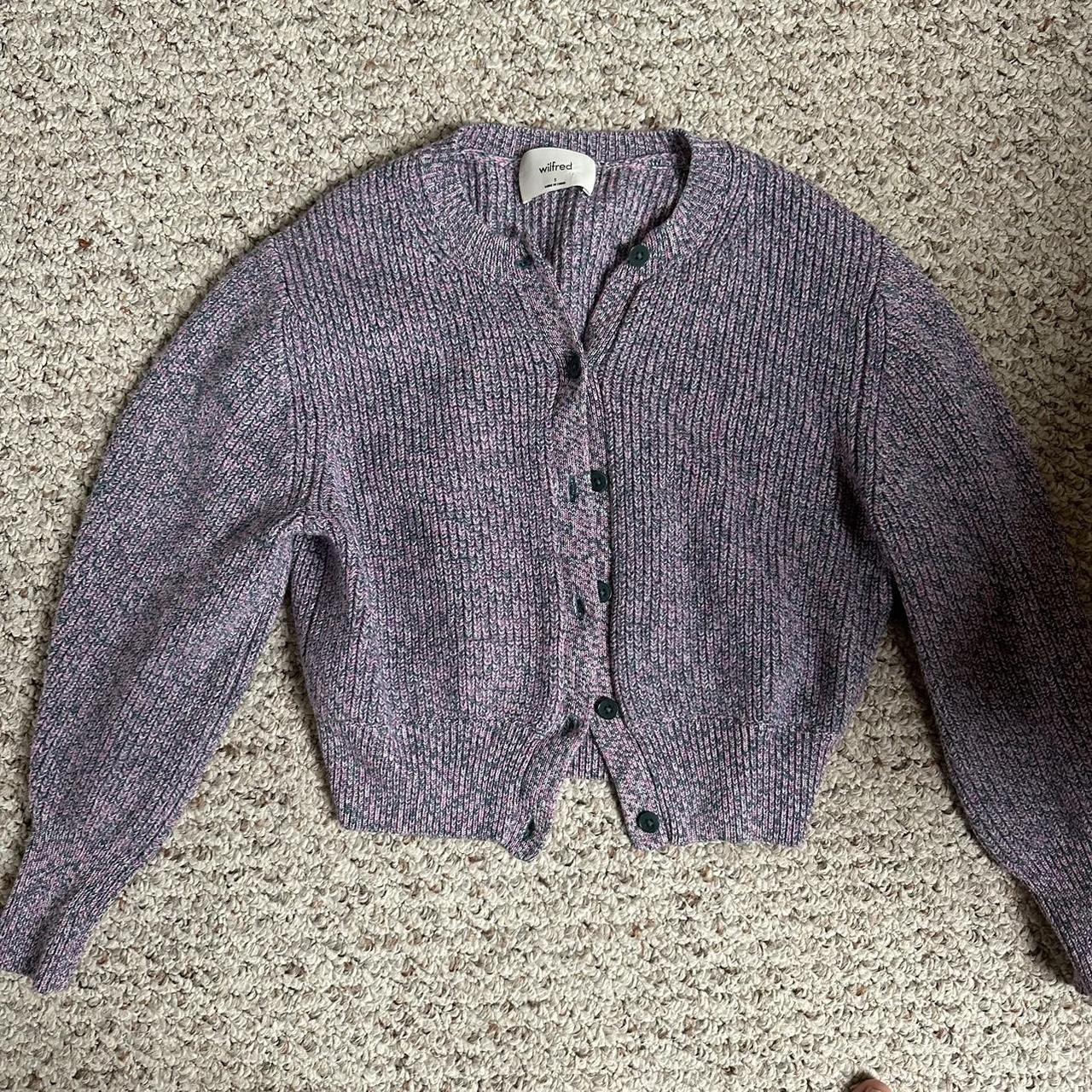 Aritzia light pink & green knit cardigan Size small... Depop