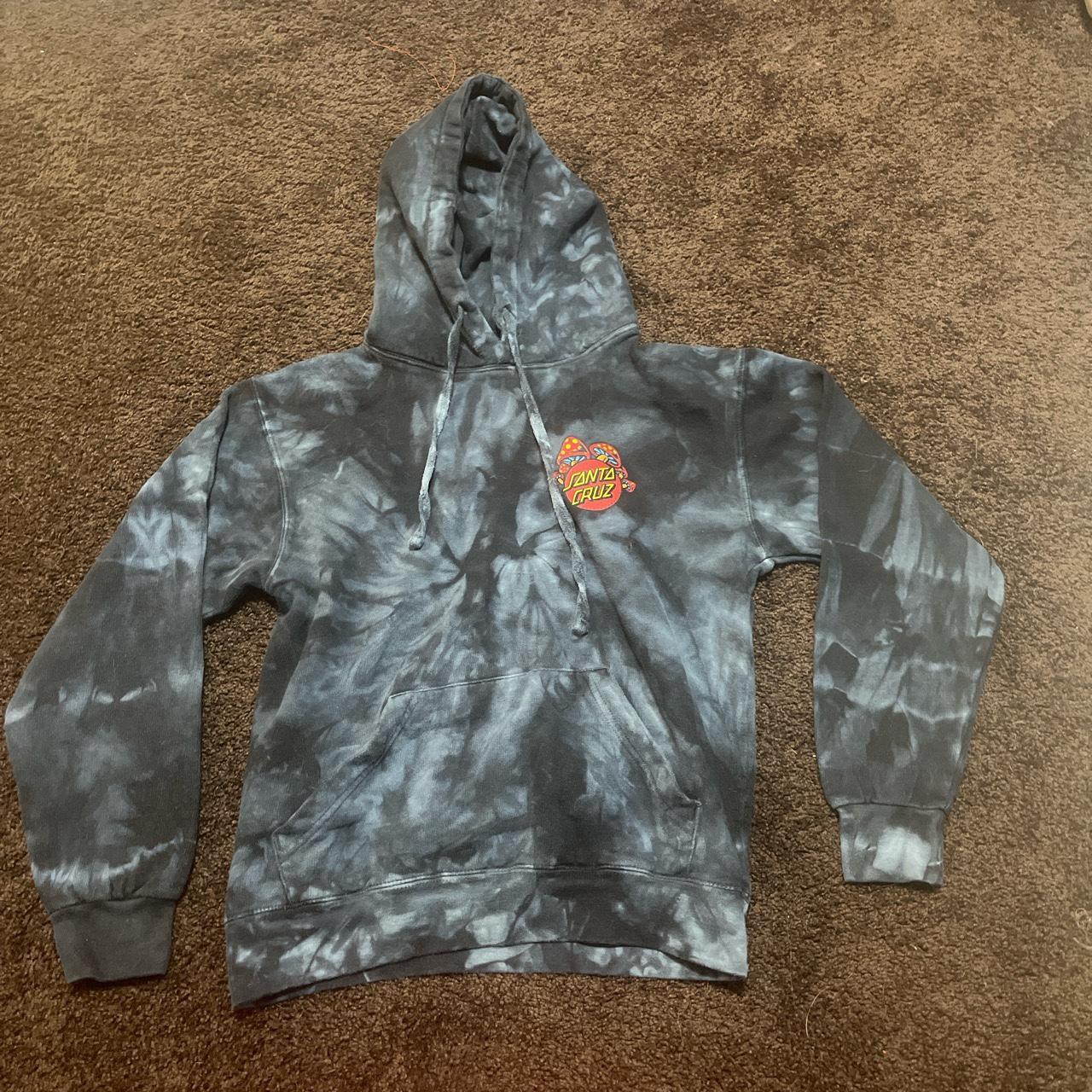 Zumiez Santa Cruz Black Tie Dye Mushroom Hoodie This Depop