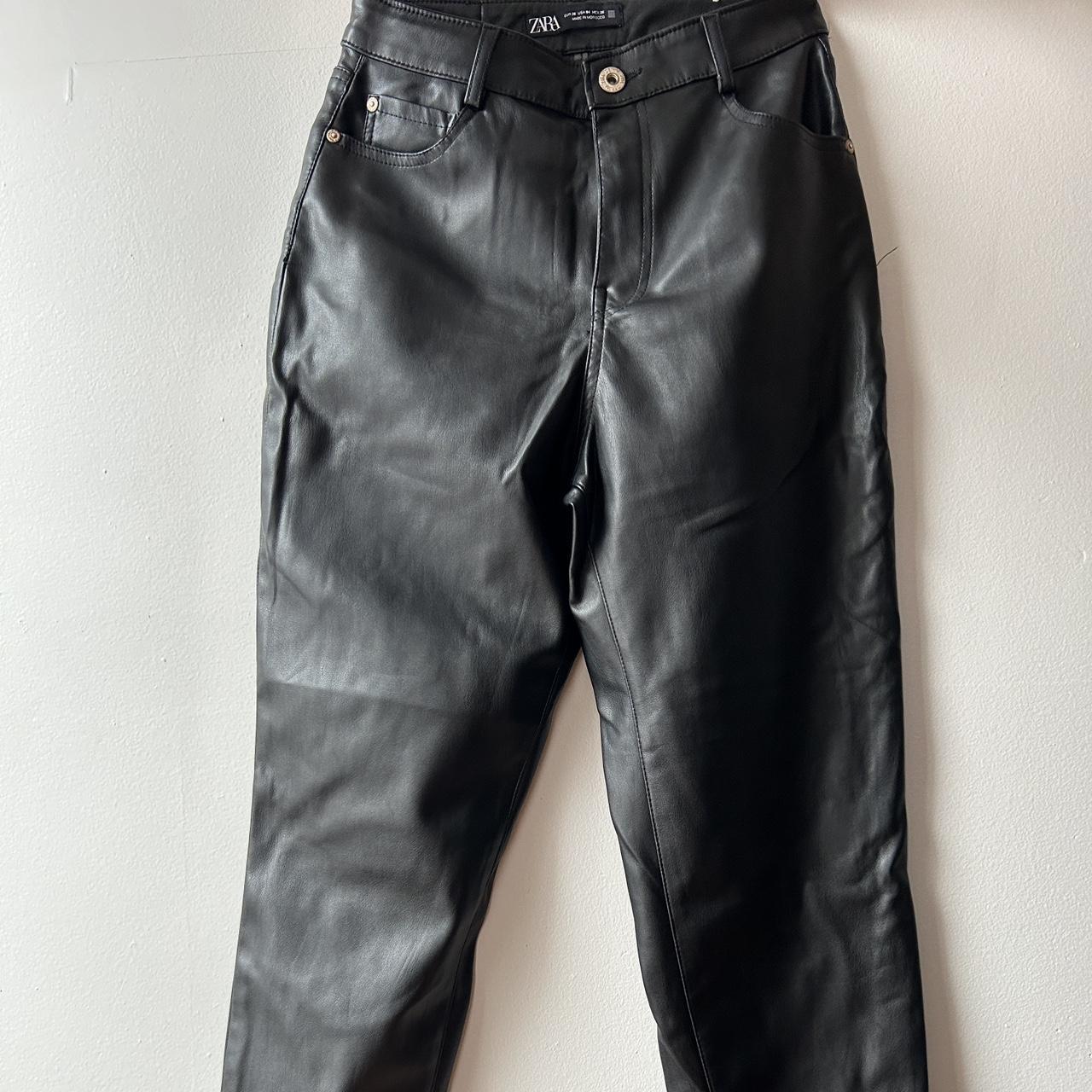 Zara Leather pants (All items are negotiable due... - Depop