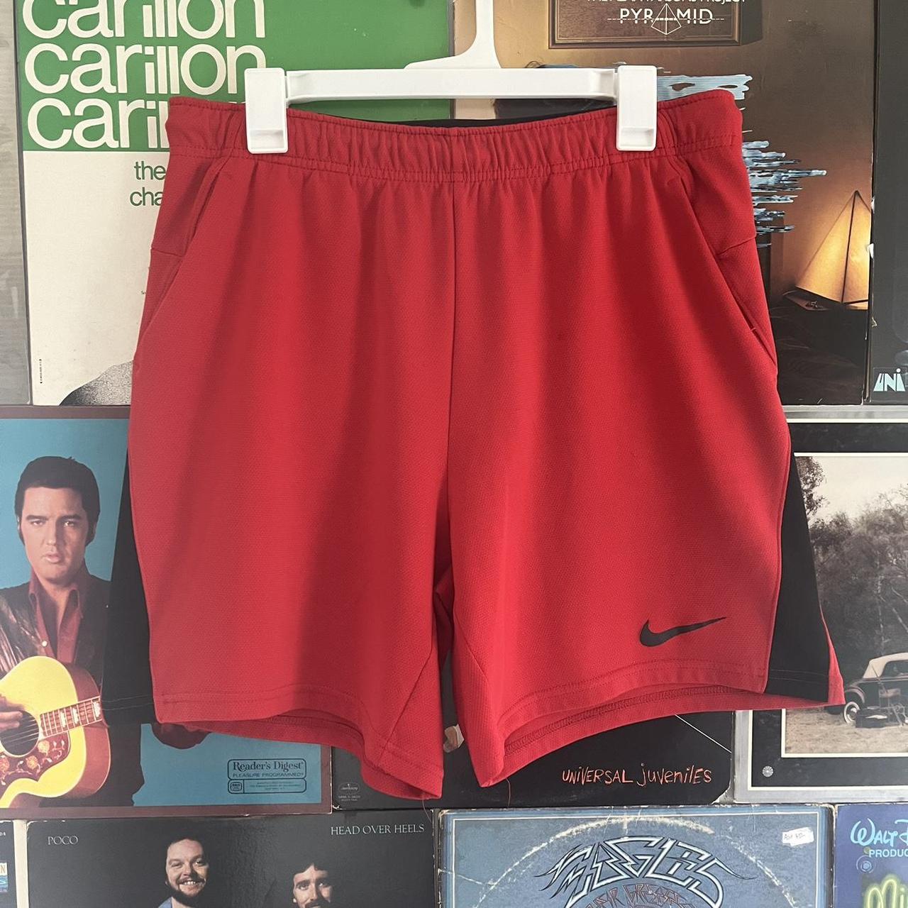 Nike Dri-Fit shorts Red/Black Size Large Men’s... - Depop