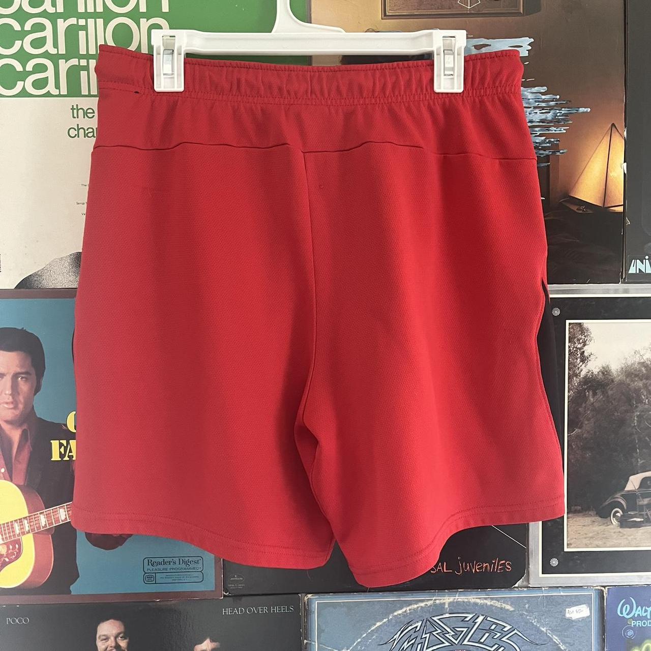 mens red and black nike shorts