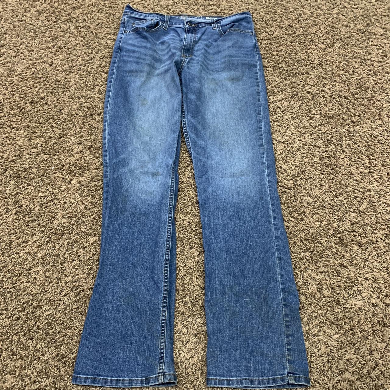 George Bootcut Jeans. These jeans do have a few... - Depop