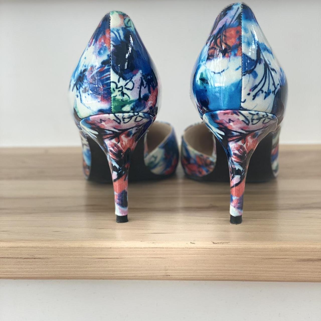 Blue floral high on sale heels