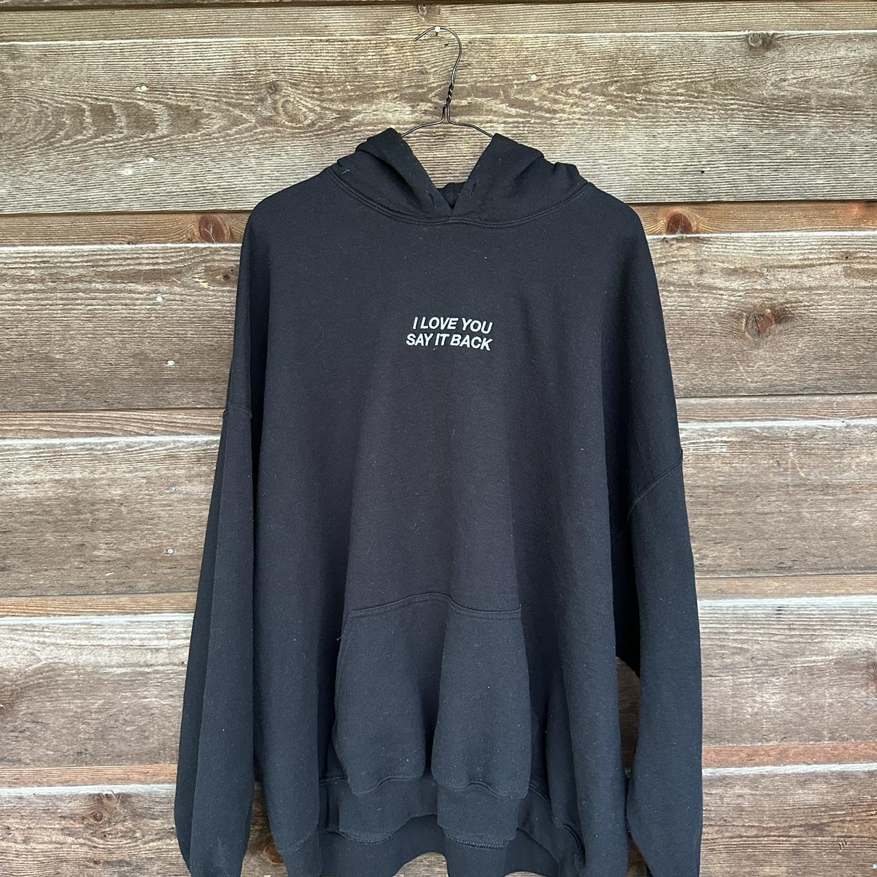 Lonely Ghost I Love You Say It Back Black Hoodie - Depop