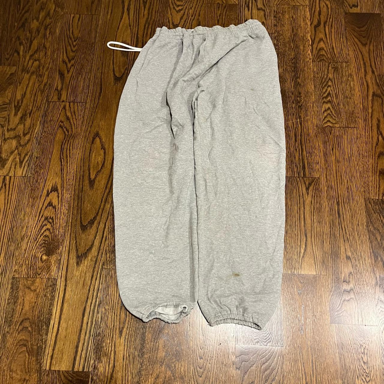 vintage baggy wide leg grey sweatpants super nice... - Depop