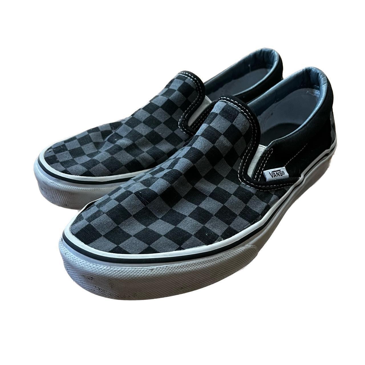 Mens grey checkered outlet vans