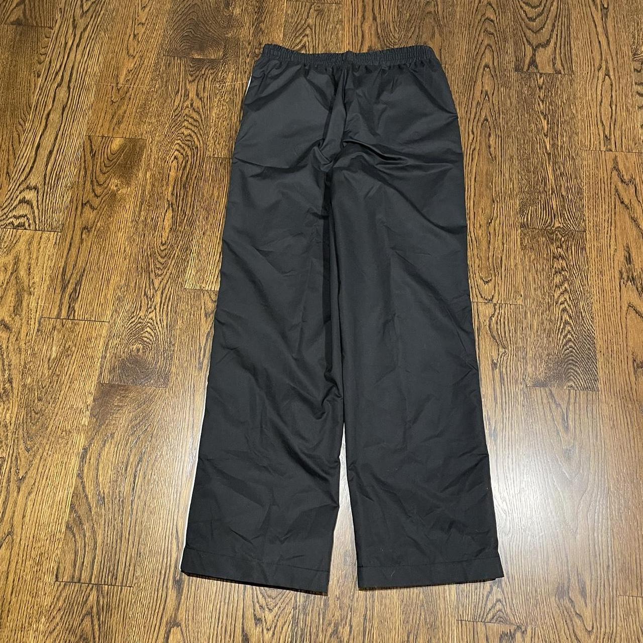 2000s baggy wide leg black danskin track pants ... - Depop