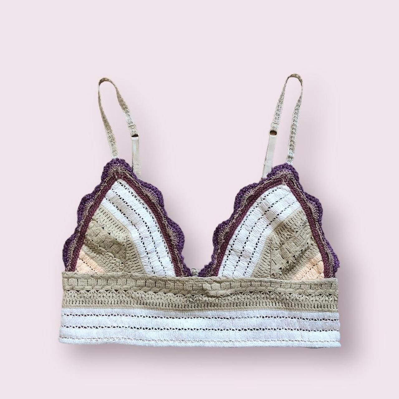 Free People Intimately Another Weekend Longline Bralette Crochet