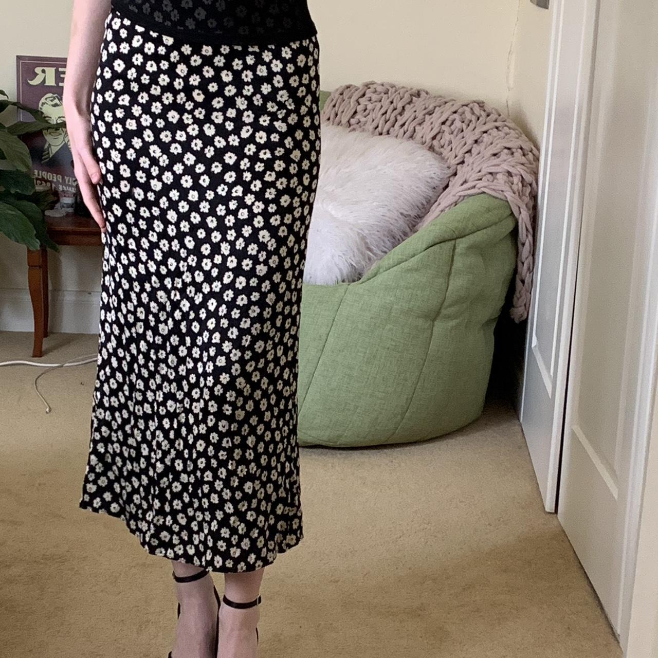 Kookai Flower Maxi Skirt Size 34 Shown on a Size S Depop