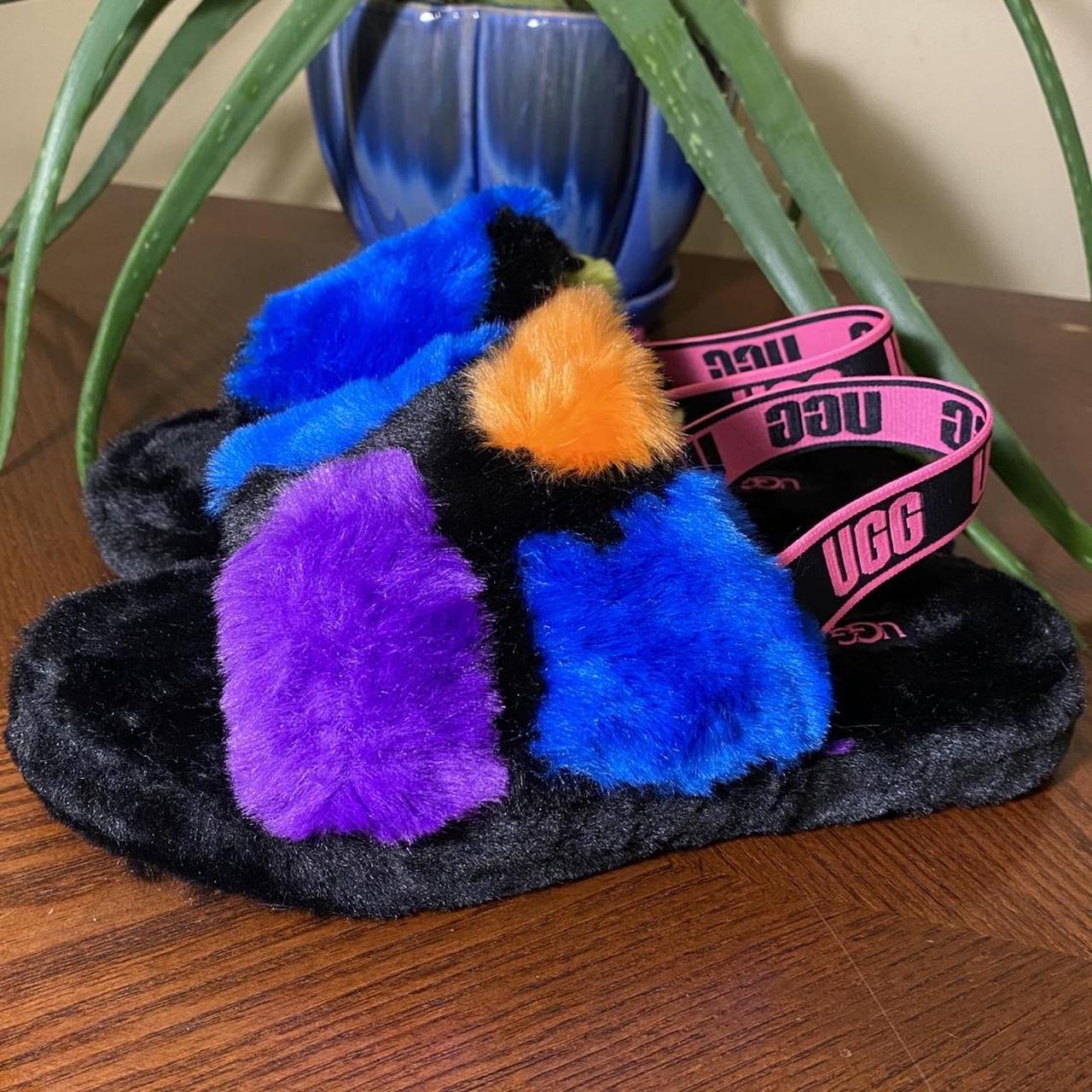 UGG Kid s Multi Color Fluff Yeah Slipper Depop