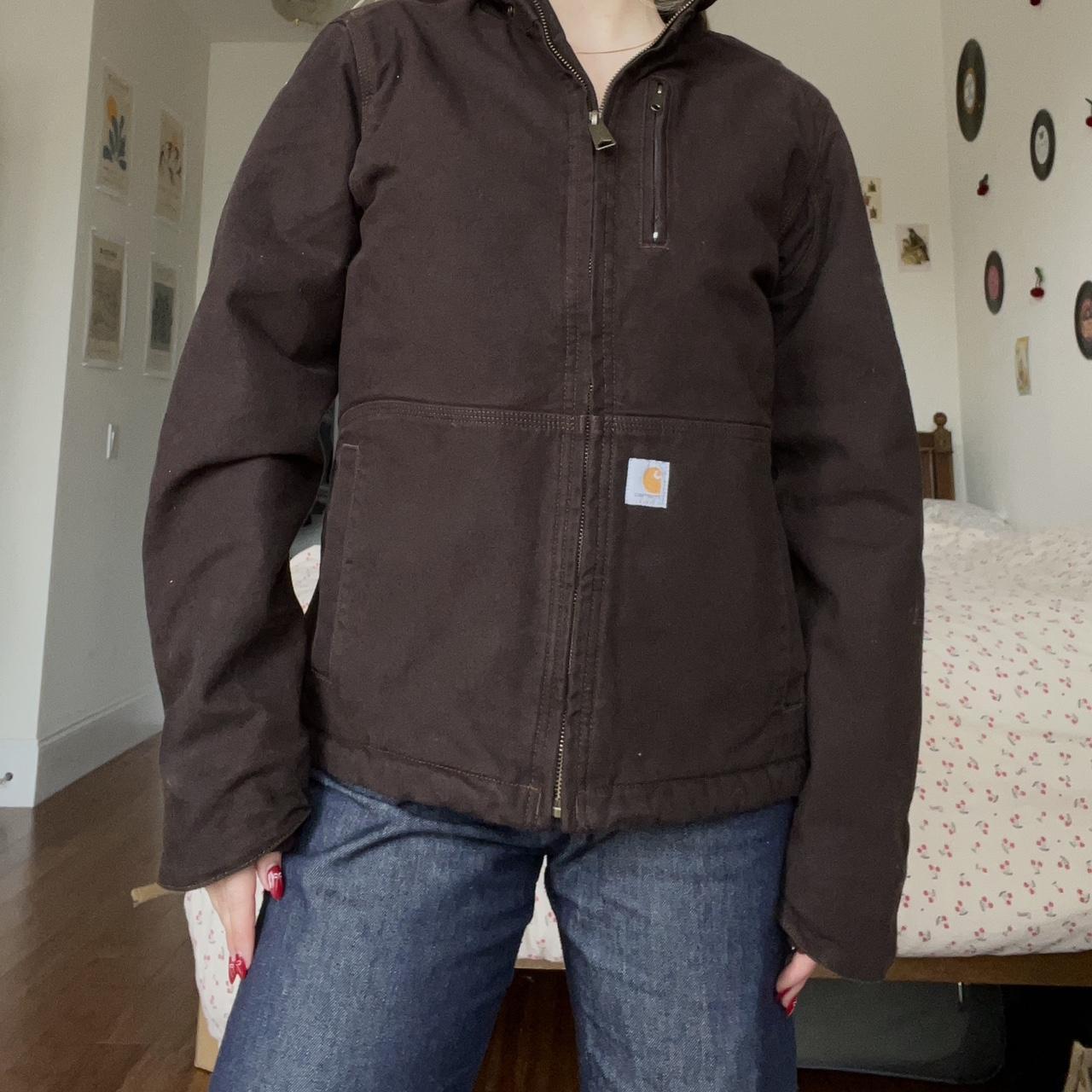 Brand new brown women’s carhartt jacket never worn!... Depop