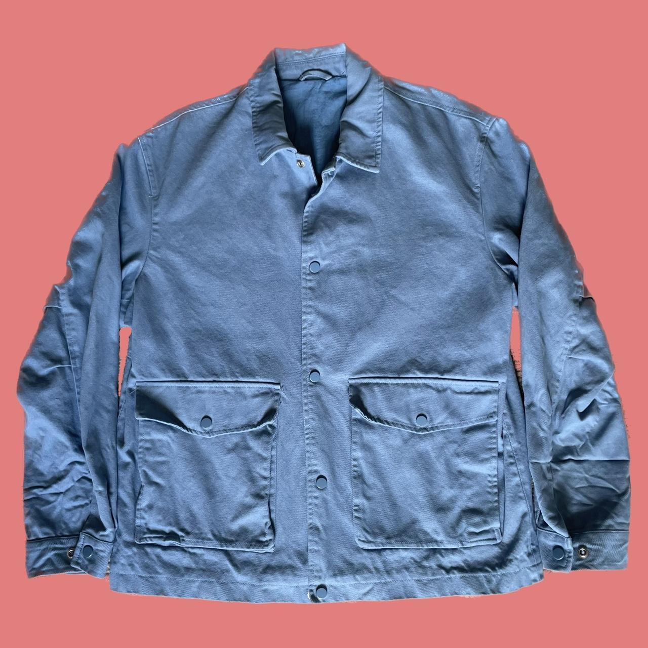 Blue Jacket Overshirt ZARA US Mens XL Even though... Depop
