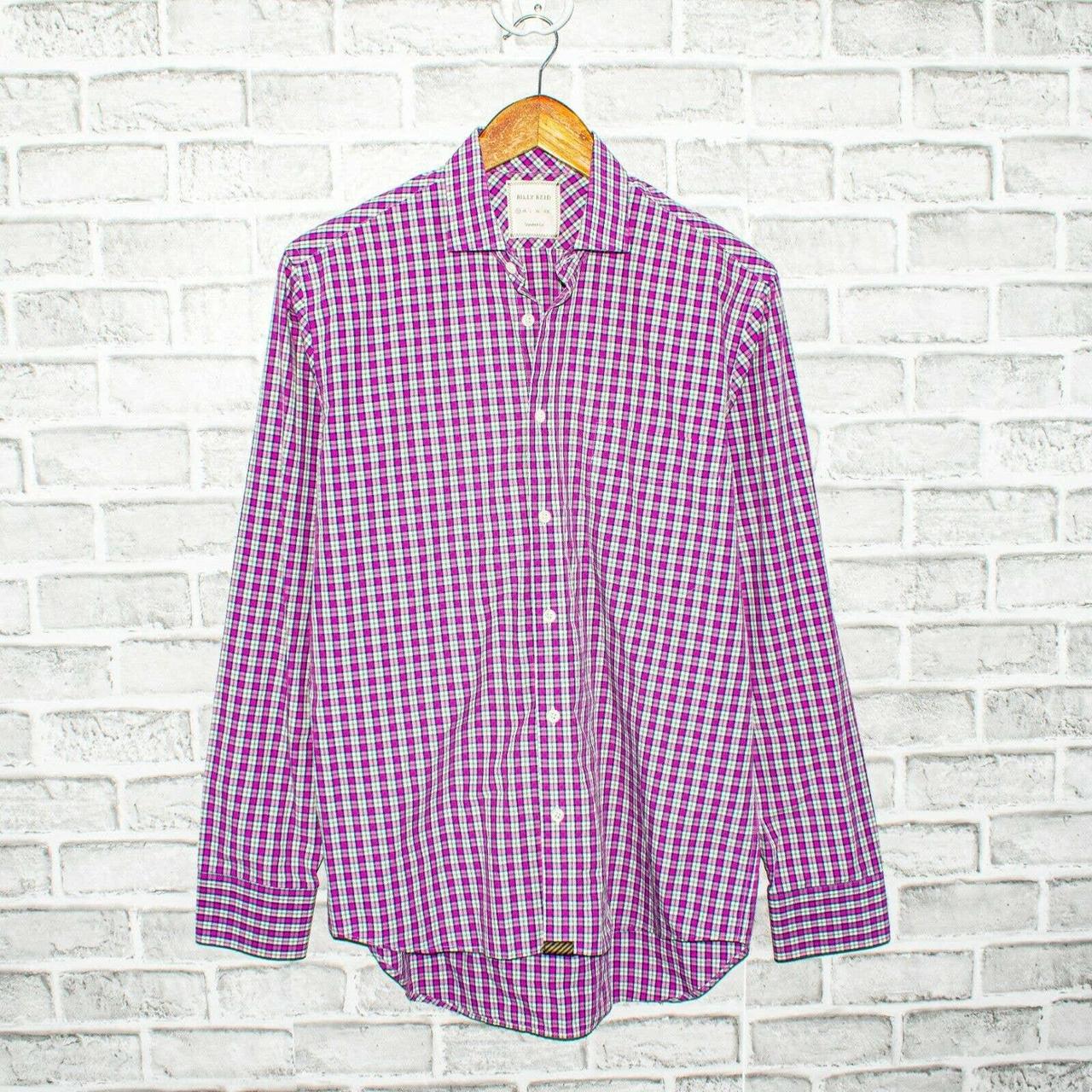 BILLY REID Men s Standard Cut Button up Shirt Purple Depop