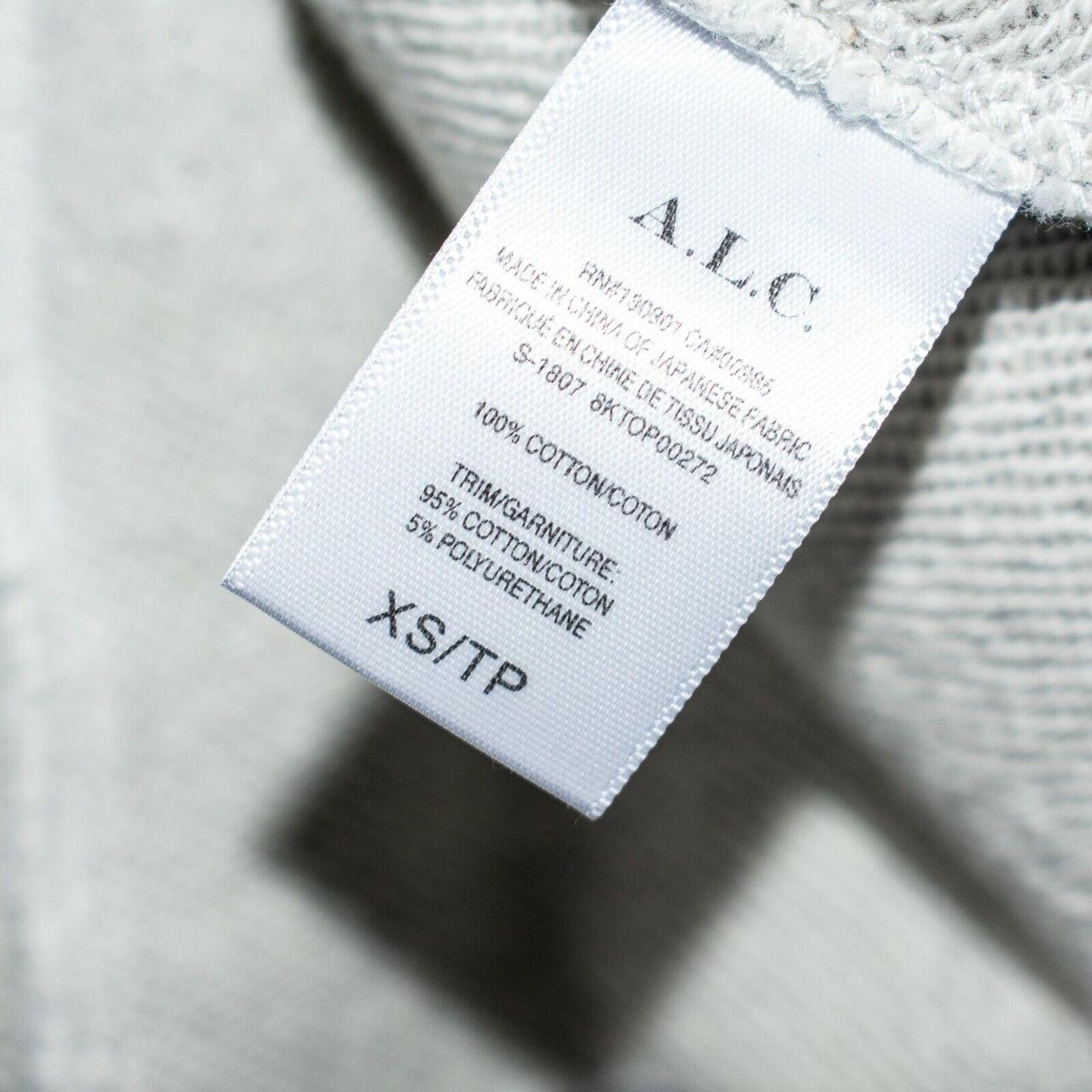 A.L.C. Gray Keller Ruffle Crewneck Pullover shops Sweatshirt