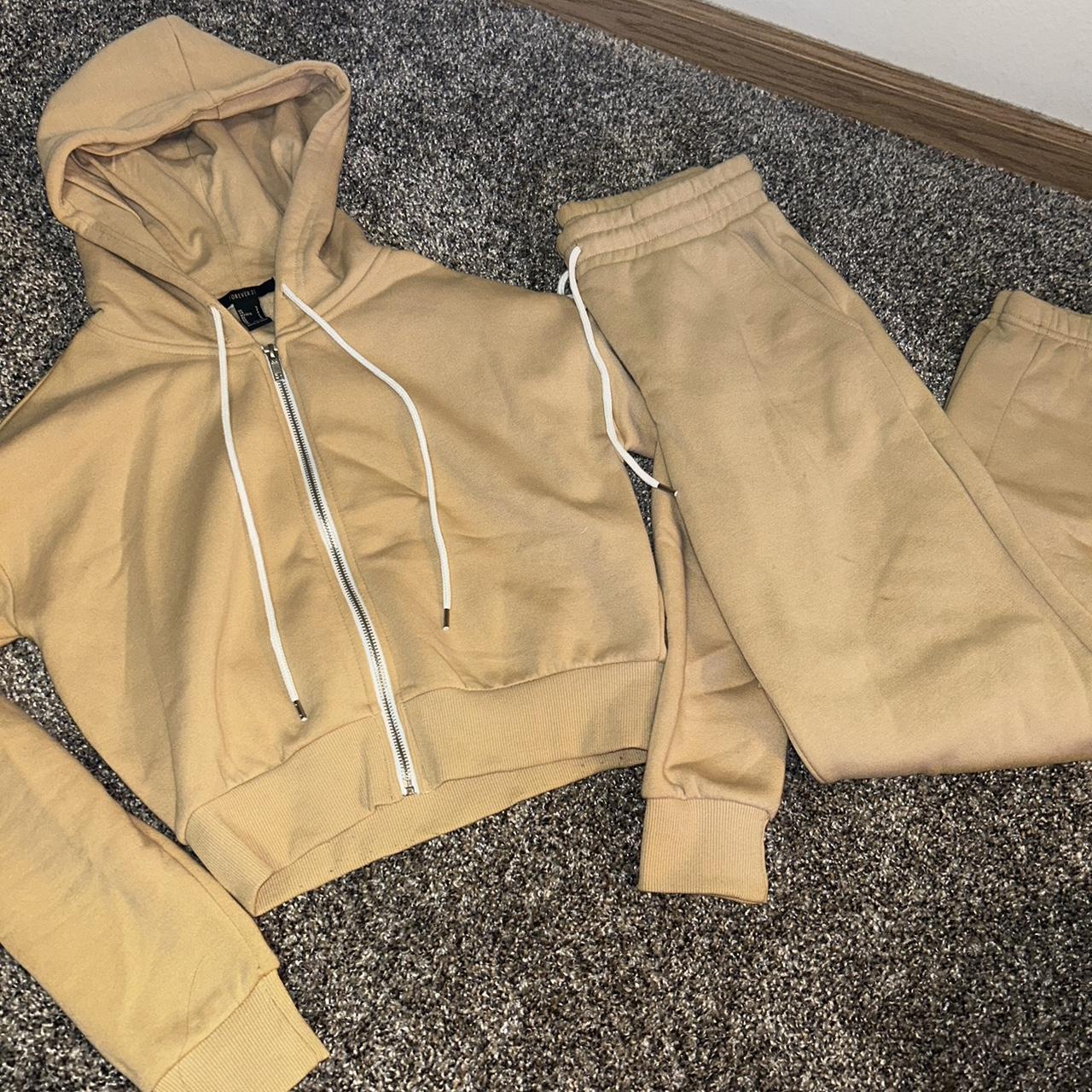 Tan sweatsuit womens hot sale