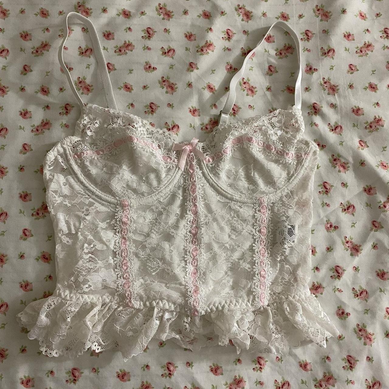 adorable pink lace cami top🎀 the prettiest cami... - Depop