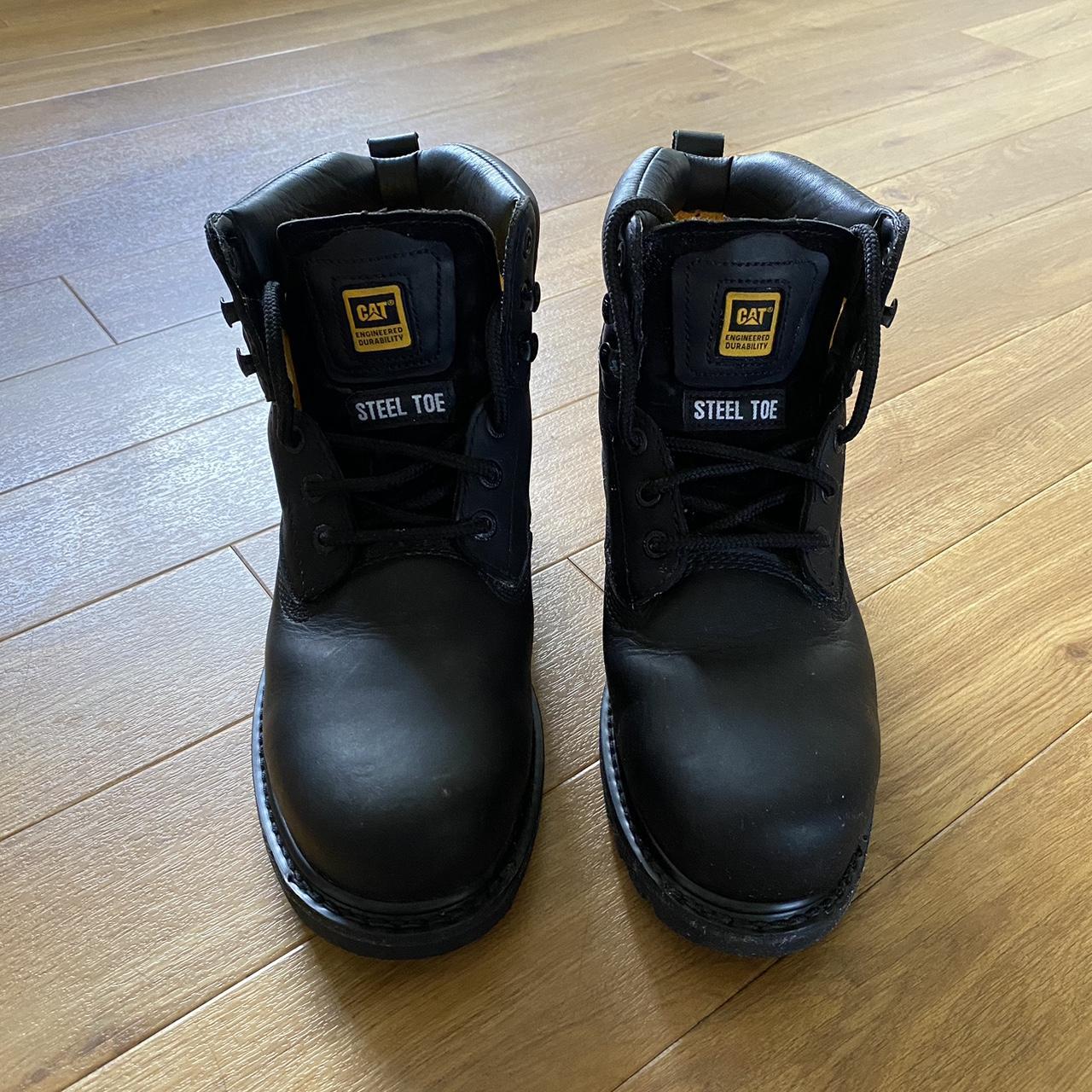 CAT Men's Black Boots Depop