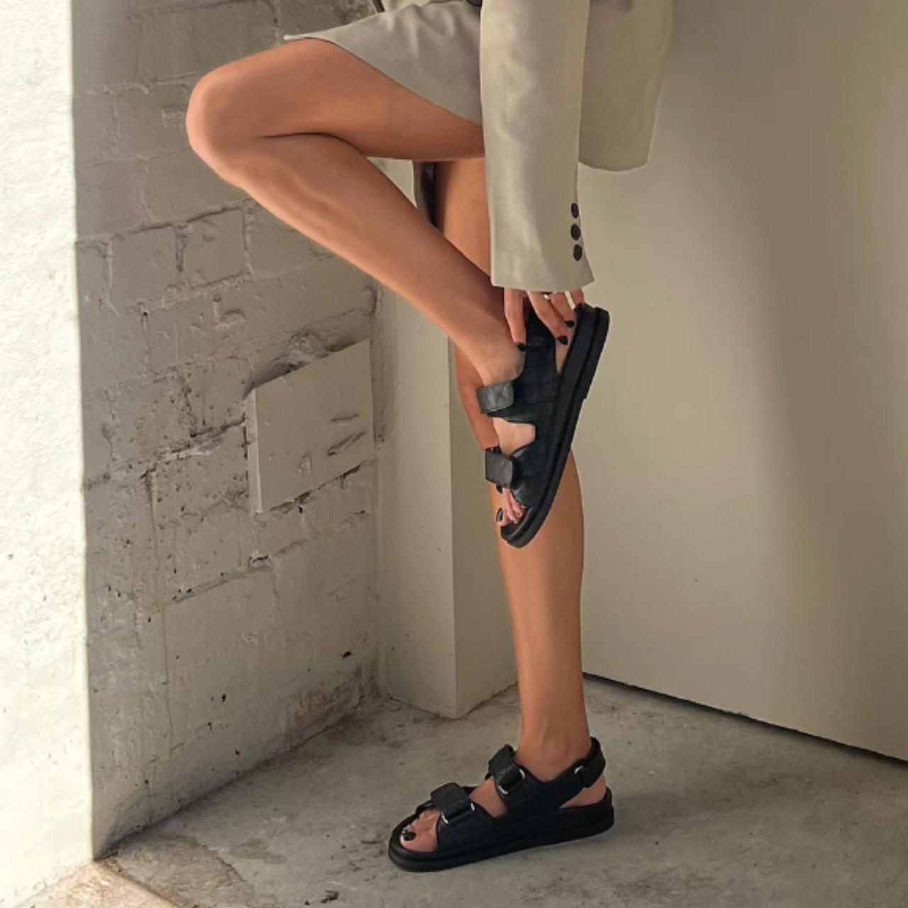 Leather Sandals Tony Bianco Hiranni Hiranni Black Sheep Nappa - Main Image