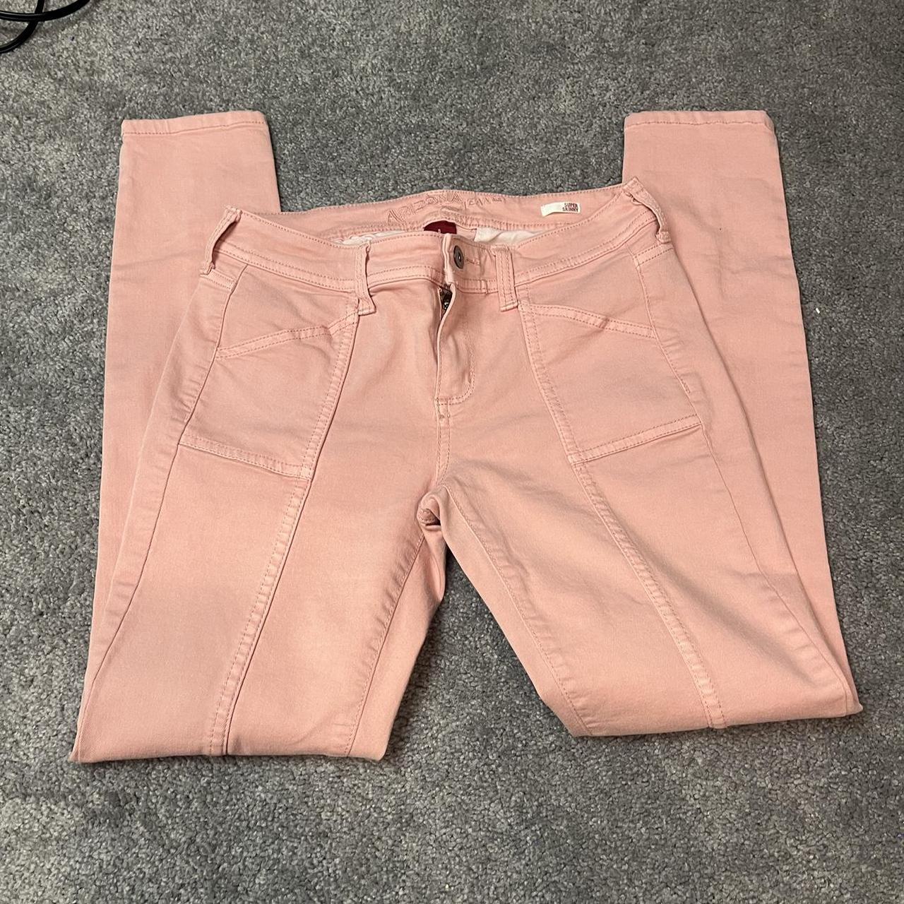 Arizona Jeans Plush Peach Super Skinny Jeans Juniors