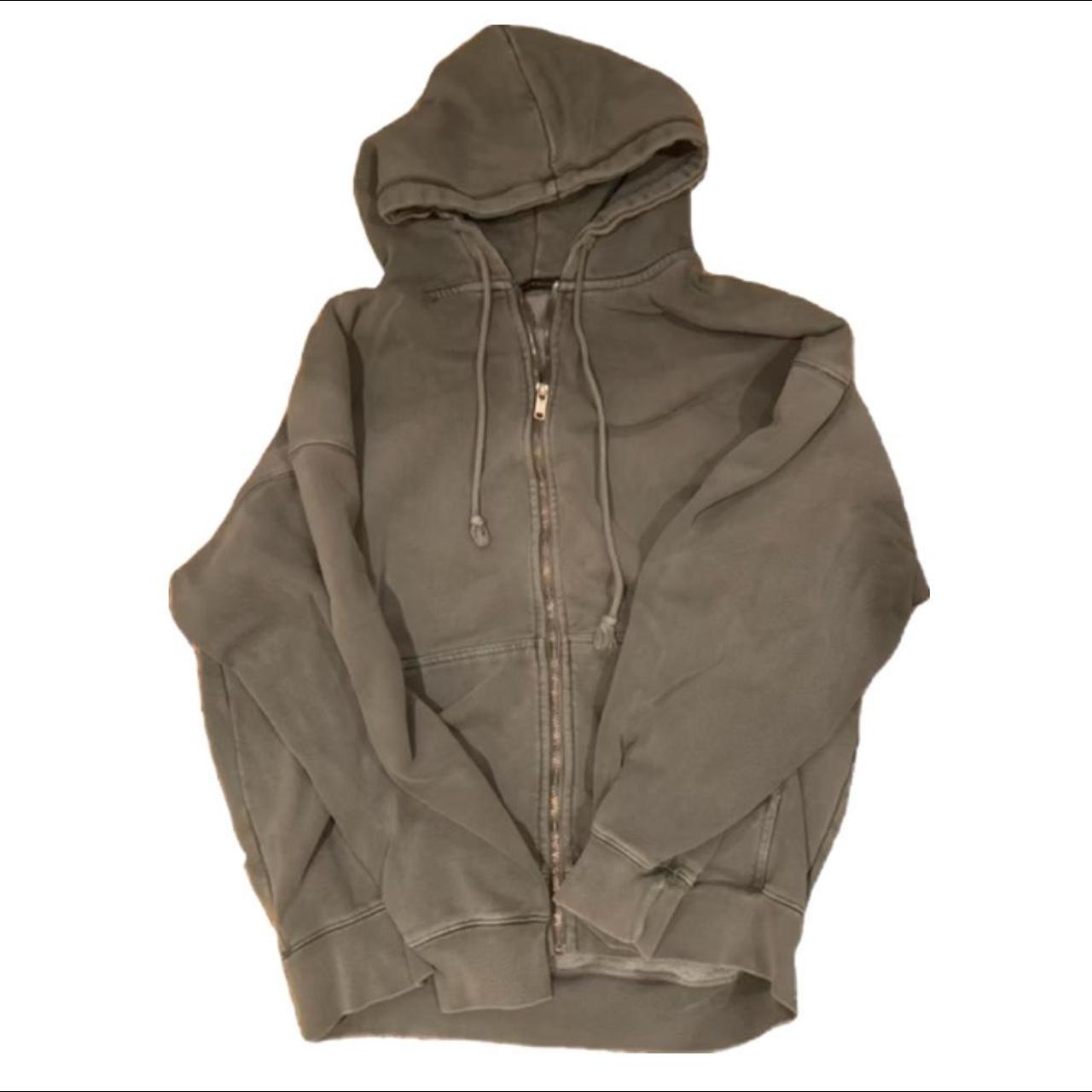brandy melville sage green zip up hoodie very warm... Depop