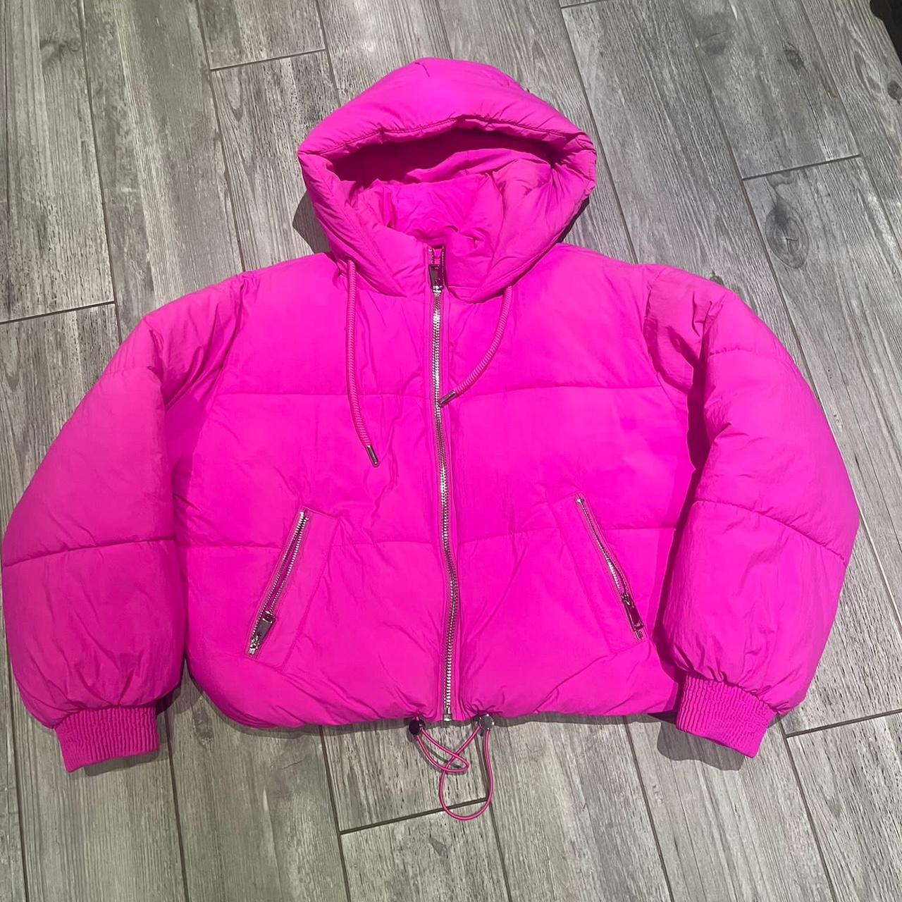 Zara hot pink coat Size xs Worn once still... - Depop
