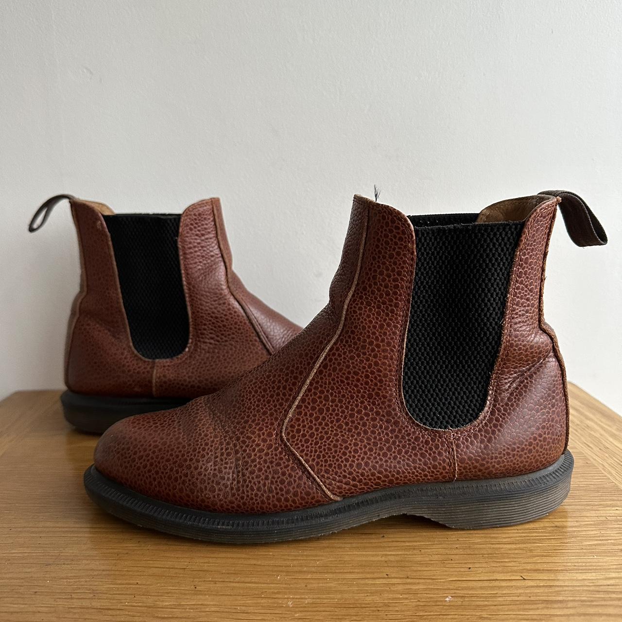 Genuine Dr Martens Flora Leather Chelsea Boots dark. Depop