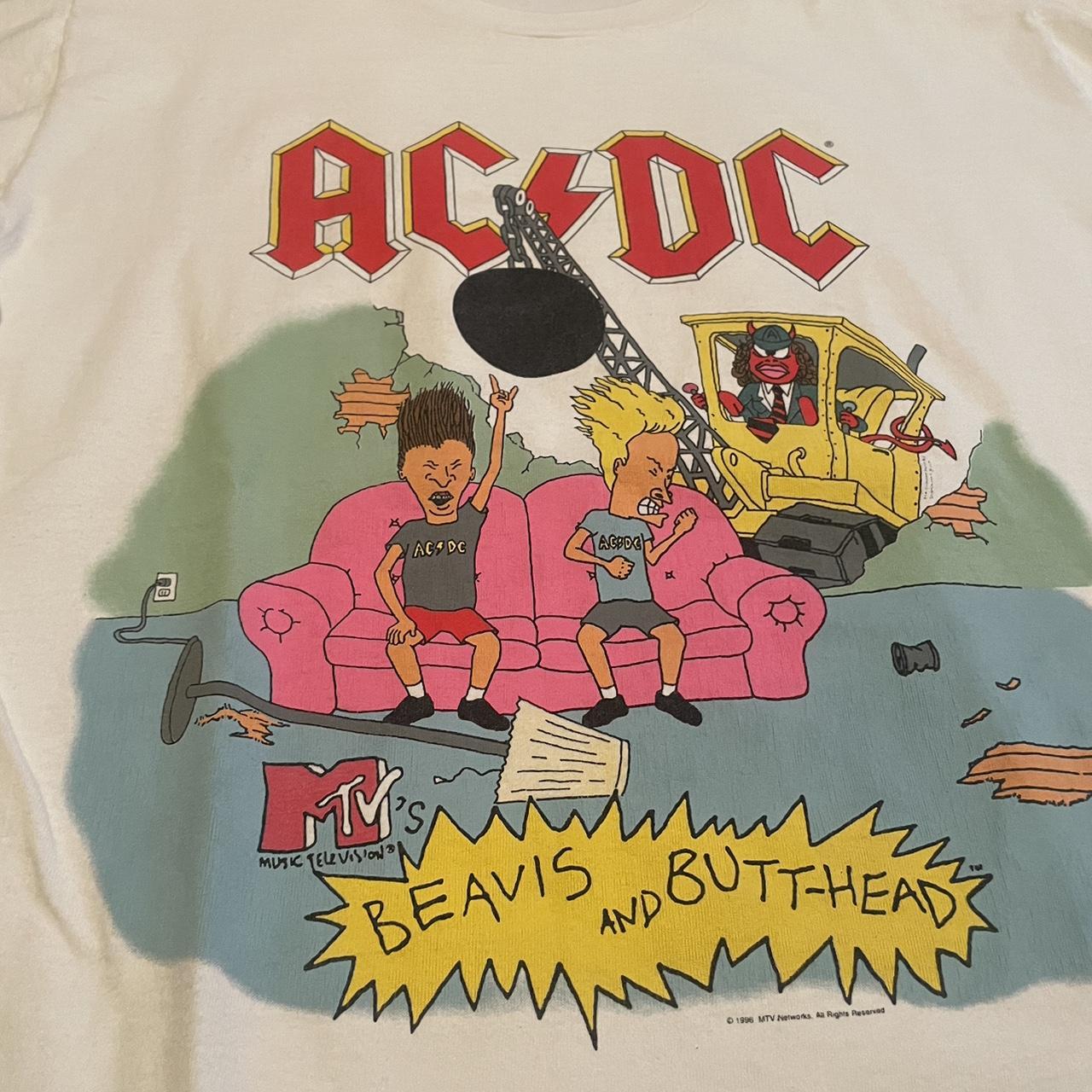 1996 AC/DC World Tour Tee Collab Beavis and... - Depop