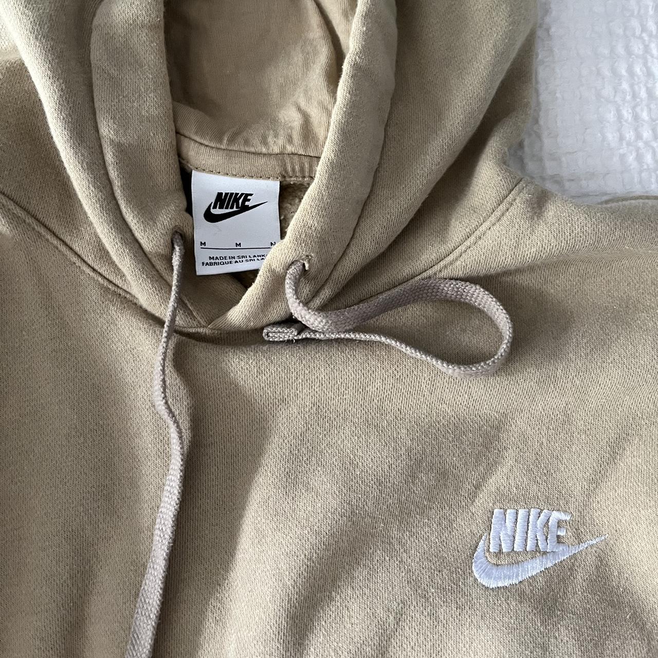 beige nike hoodie size S