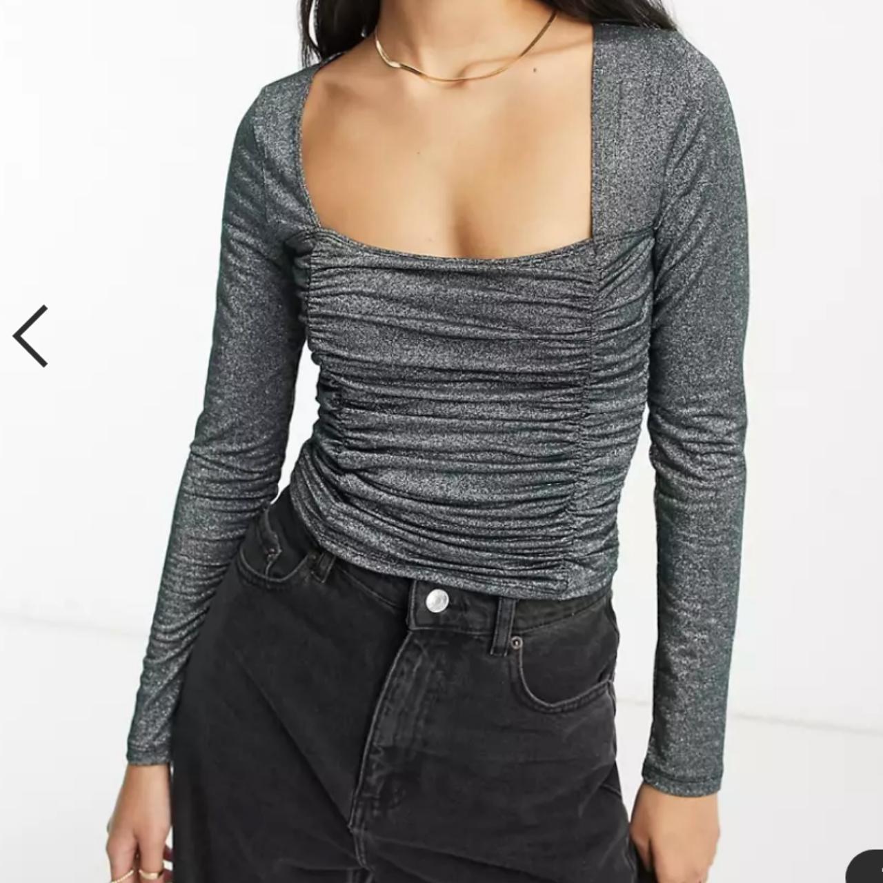 Hollister Co. LONG-SLEEVE RUCHED WAIST TOP - Long sleeved top