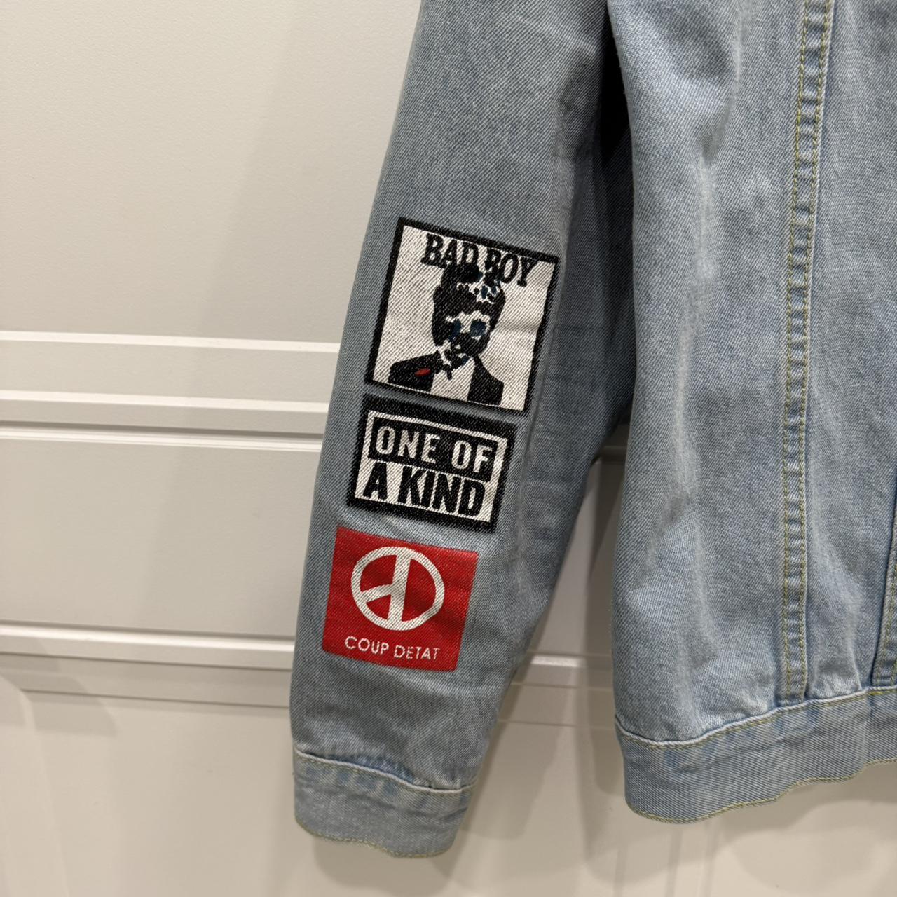 Men's Jacket - Blue - L – Multi-coloured patch de… - image 2