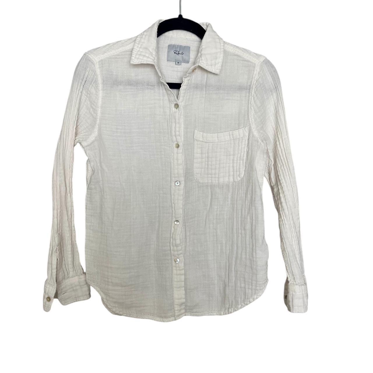 Rails Women's Blouse - White/Cream - XS – Rails C… - image 1
