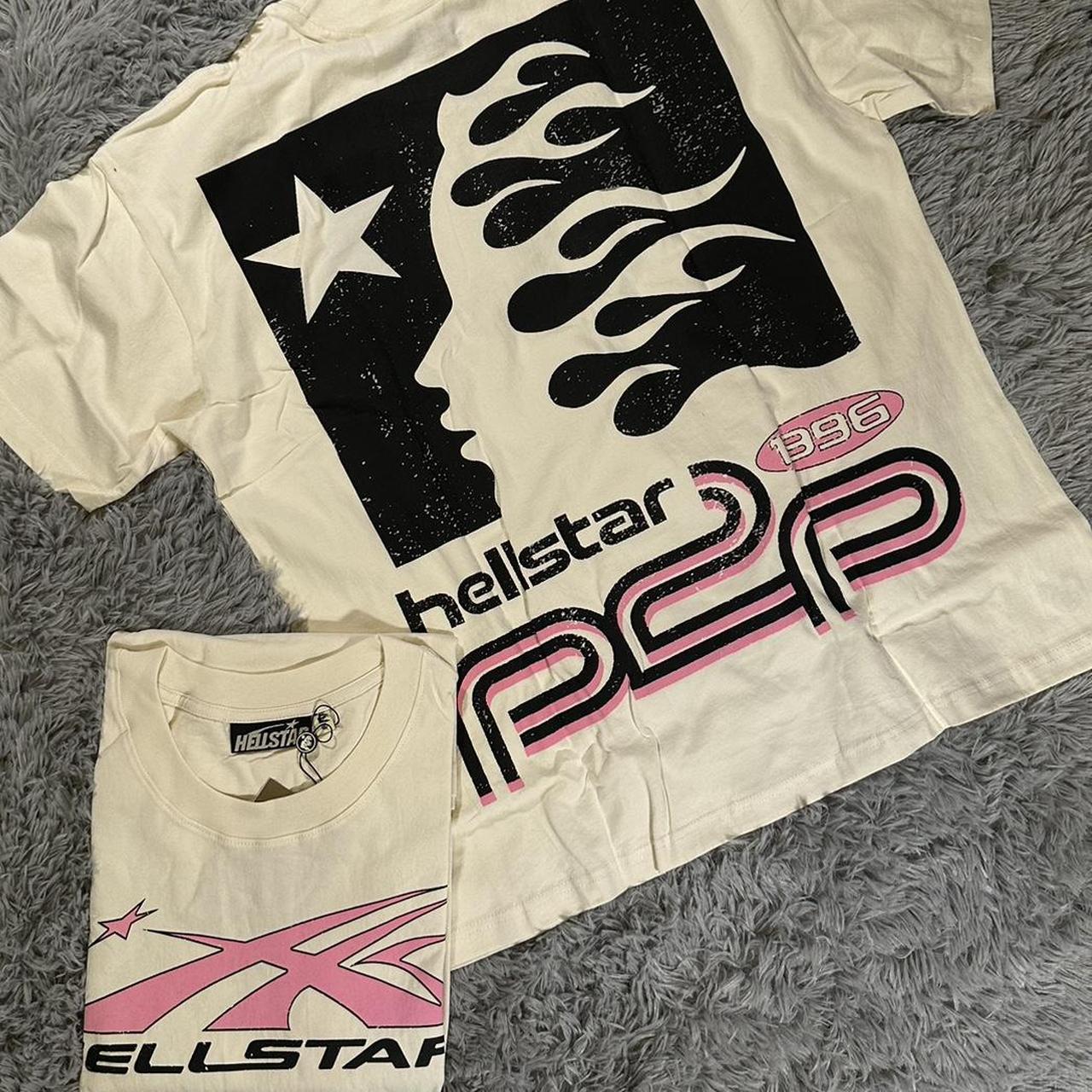HELLSTAR PINK P2P TEE 100% AUTHENTIC BRAND NEW SZ L | Depop