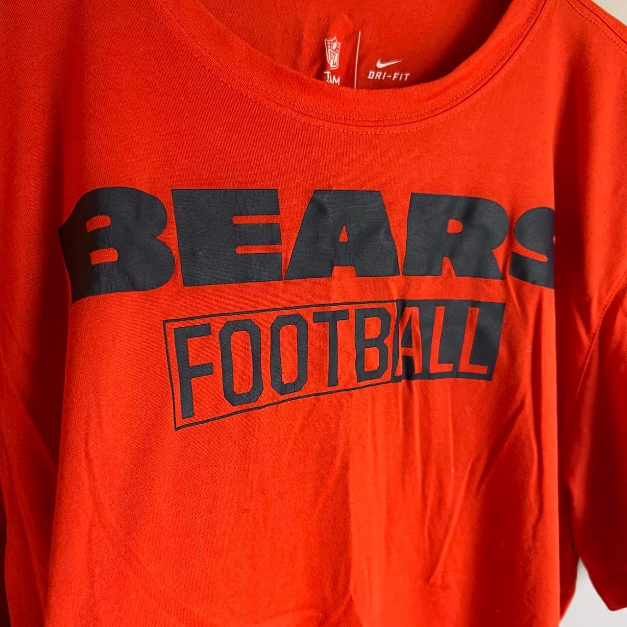 Nike dri fit orange chicago bears t shirt