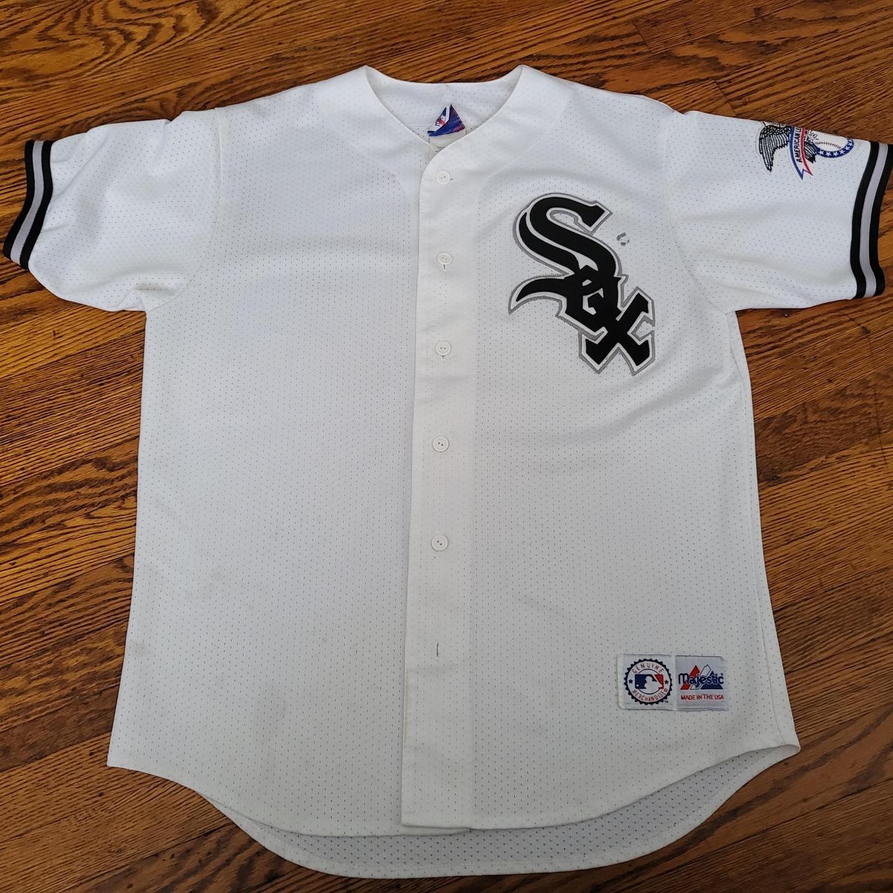 Vintage 90s Majestic Chicago White Sox Polyester Jersey Shirt 